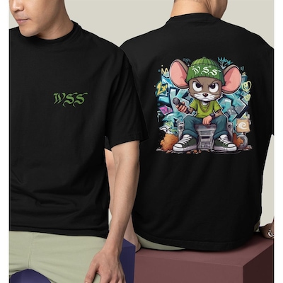 Camiseta Oversized Prime WSS Street Rat - Masculina - Foto 3