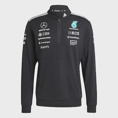 Blusão adidas 1/4 zip Mercedes AMG Petronas Formula One Team - Masculino - Foto 1