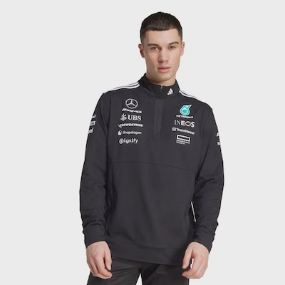 Blusão adidas 1/4 zip Mercedes AMG Petronas Formula One Team - Masculino - Foto 2
