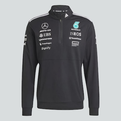 Blusão adidas 1/4 zip Mercedes AMG Petronas Formula One Team - Masculino - Foto 3
