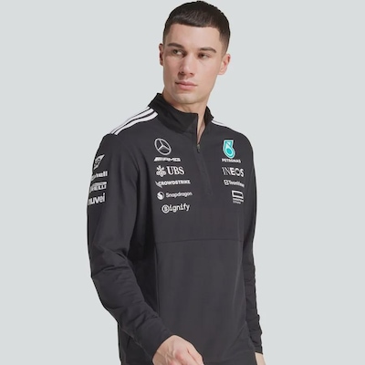 Blusão adidas 1/4 zip Mercedes AMG Petronas Formula One Team - Masculino - Foto 5