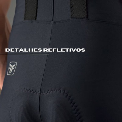 Kit Bretelle Ciclismo Free Force Classic Invert + Meia - Masculino - Foto 4