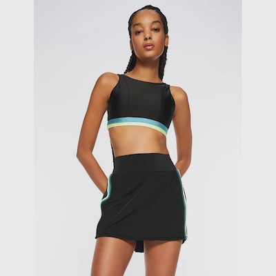 Short Saia Bodyforsure Liso Deep Water - Feminino - Foto 3