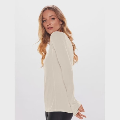 Camiseta Manga Longa Bodyforsure Lisa Essentials - Feminino - Foto 4