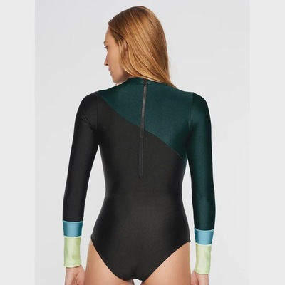 Body Manga Longa Bodyforsure Liso Deep Water - Feminino - Foto 2