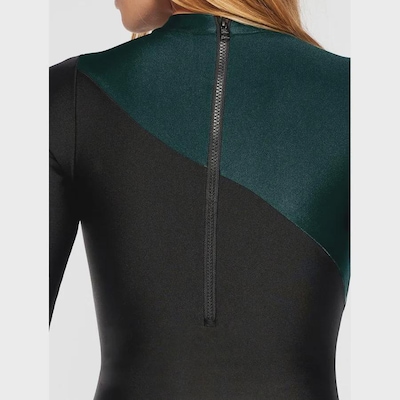 Body Manga Longa Bodyforsure Liso Deep Water - Feminino - Foto 5