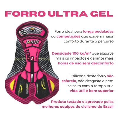 Macaquinho de Ciclismo ERT Elite Grafite Forro em Gel - Feminino - Foto 4