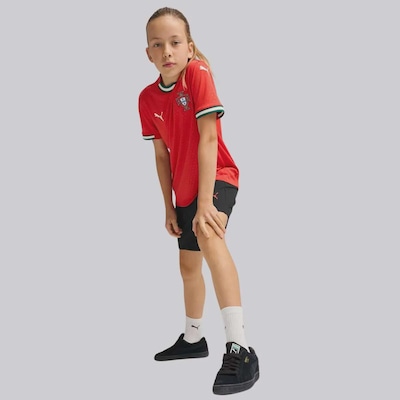 Camisa Puma Portugal Home 2025 - Infantil - Foto 5