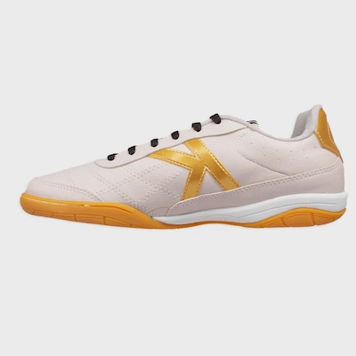Chuteira Futsal Kelme Flamenco Dourada Leve E Confortável - Masculina - Foto 3