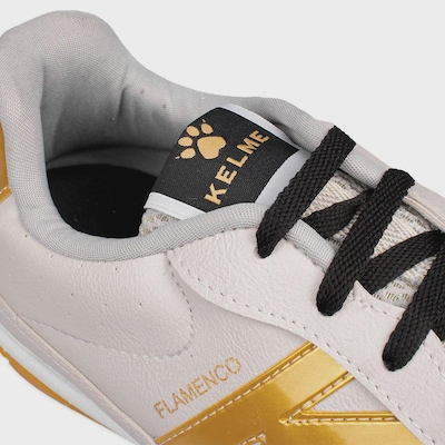 Chuteira Futsal Kelme Flamenco Dourada Leve E Confortável - Masculina - Foto 5