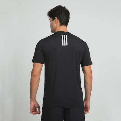 Camiseta adidas Own The Run 3 Listras - Masculina - Foto 2
