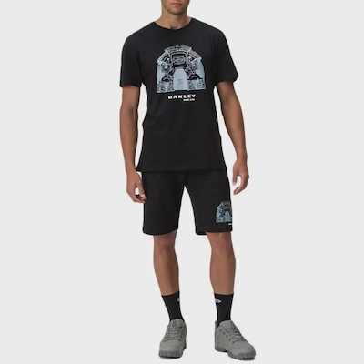 Camiseta Oakley Bunker Tee Jet Black - Masculina - Foto 5