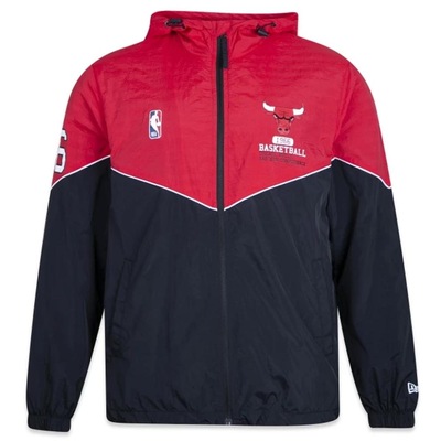 Jaqueta Corta Vento com Capuz New Era Chicago Bulls Club House - Masculina - Foto 1
