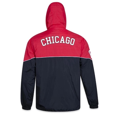 Jaqueta Corta Vento com Capuz New Era Chicago Bulls Club House - Masculina - Foto 2