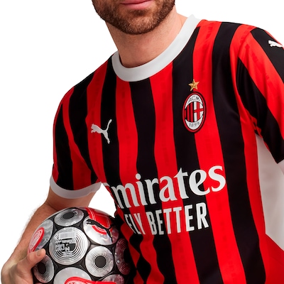 Camiseta Puma Ac Milan Home Torcedor 25 - Masculina - Foto 6
