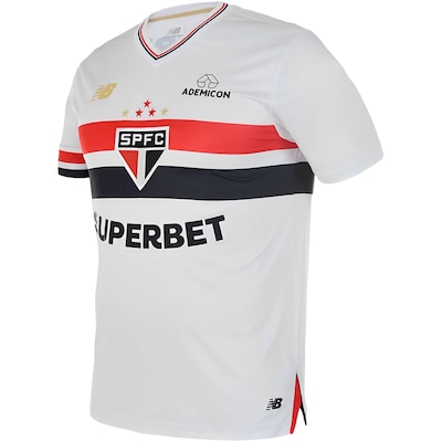 Camiseta New Balance São Paulo Torcedor Home 25 - Masculina - Foto 2
