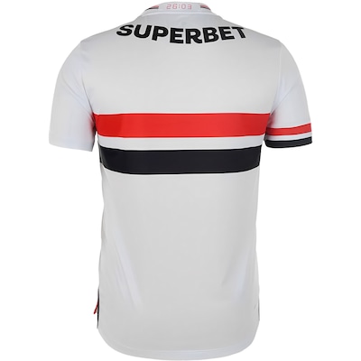 Camiseta New Balance São Paulo Torcedor Home 25 - Masculina - Foto 3