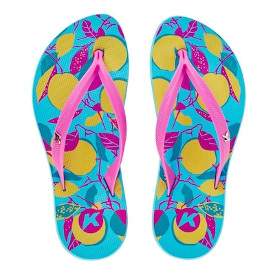 Chinelo Kenner Ibiza Laranjas Estampada - Feminino - Foto 1
