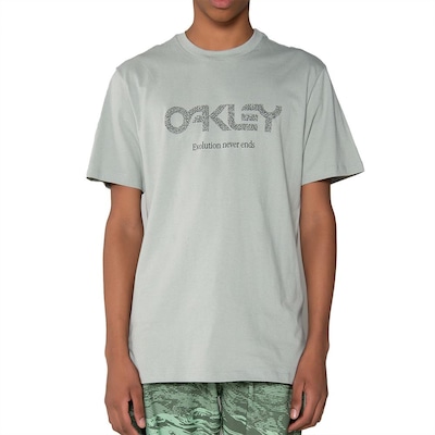 Camiseta Oakley Coral Organic Surf WT25 Stone - Masculina - Foto 1