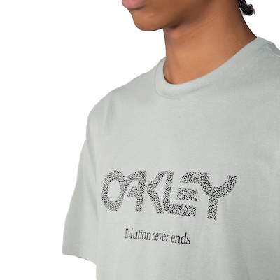 Camiseta Oakley Coral Organic Surf WT25 Stone - Masculina - Foto 3