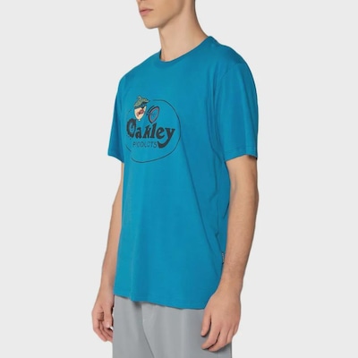 Camiseta Oakley Heritage Nuts Logo Astral Blue - Masculina - Foto 2