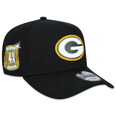 Boné Aba Curva New Era 940 A-Frame Green Bay Packers NFL 4x Champion -  Snapback - Adulto - Foto 4