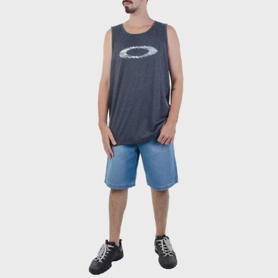 Camiseta Regata Oakley Ellipse Graphic Tank Blackout - Masculina - Foto 4