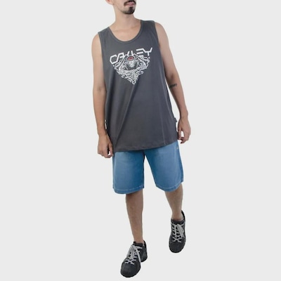 Camiseta Regata Oakley Ellipse Skull Tank Shadow - Masculina - Foto 4