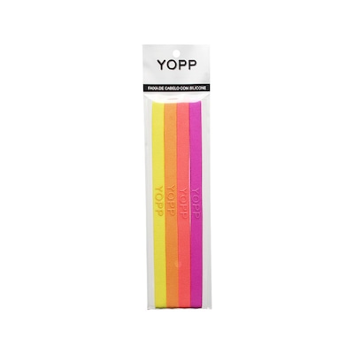 Faixa de Cabelo Yopp Silicone Antideslizante - 4 Unidades - Foto 1