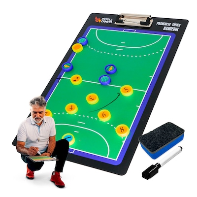 Prancheta tática magnética Pista e Campo de handebol dupla face - Foto 1