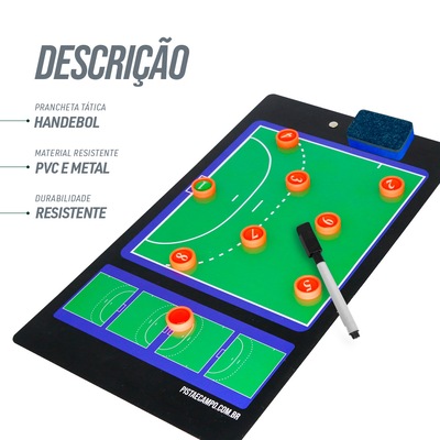 Prancheta tática magnética Pista e Campo de handebol dupla face - Foto 2