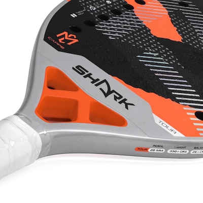 Raquete de Beach Tennis Shark Jaws Tour 20mm Cappe 2025 - Foto 3