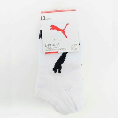 Meia Soquete Sapatilha Puma 2740.001 - 3 Pares - Infantil - Foto 2