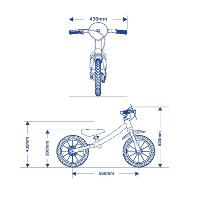 Bicicleta de Equilibrio Balance Bike Nathor Love - Infantil - Foto 5