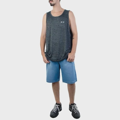 Camiseta Regata Oakley Trn Ellipse Sport Tank Blackout - Masculina - Foto 4