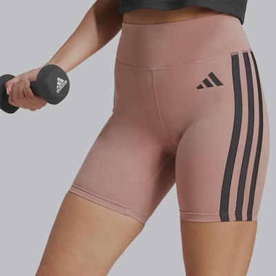 Bermuda adidas Optime 3 Stripes - Feminina - Foto 1