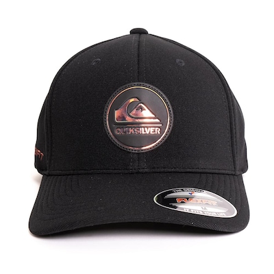 Boné Aba Curva Quiksilver Hologram Full Logo Patch - Fechado - Adulto - Foto 1