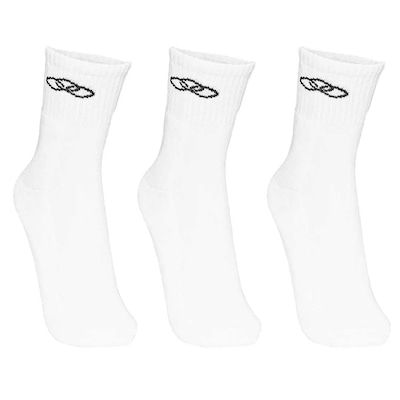 Meia Cano Médio Olympikus 81922 - 3 Pares - Masculina - Foto 4