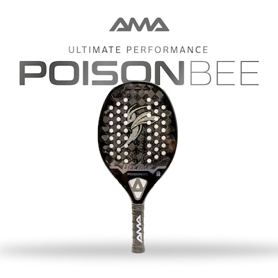 Raquete Beach Tennis Ama Sport BeeTrue Poison Bee 18k 2025 Gigio Cariani - Foto 3