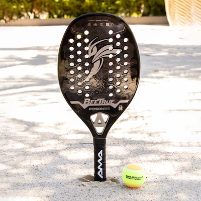 Raquete Beach Tennis Ama Sport BeeTrue Poison Bee 18k 2025 Gigio Cariani - Foto 5