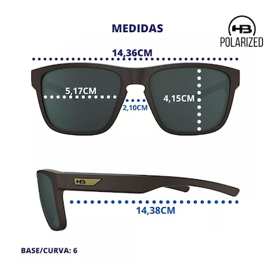 Óculos De Sol Hb Hbomb Matte Black Polarizada - Foto 4