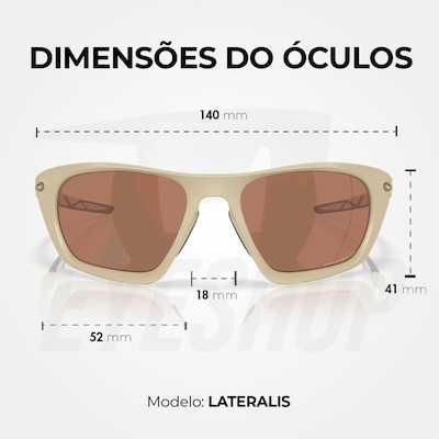 Óculos de Sol Oakley Lateralis Matte Sand - Unissex - Foto 5