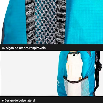 Mochila Gold Sports Dobrável Portátil Feather Montanhismo A Prova de Água - Foto 4