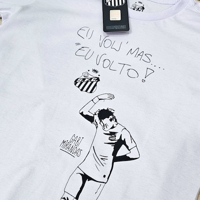 Camisa do Santos Neymar Eu Vou Mas Eu Volto SPR - Infantil - Foto 2