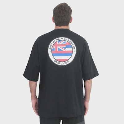 Camiseta Surf Alive Aloha Hawaii Oversized - Masculina - Foto 2