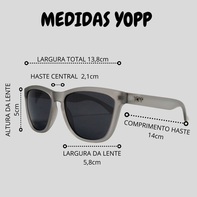 Óculos de Sol Unissex Yopp Polarizado Uv400 Gato Preto - Foto 6
