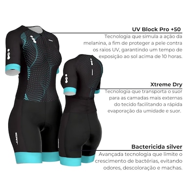 Macaquinho de Ciclismo ERT Elite Venom Forro em Gel - Feminino - Foto 3
