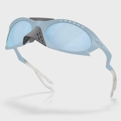 Óculos de Sol Unissex Oakley Plantaris Matte Stonewash Prizm Deep Water Polarized - Foto 2