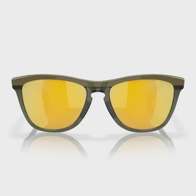 Óculos de Sol Oakley Unissex Frogskins Range Dark Brush Prizm 24k Polarized - Foto 3