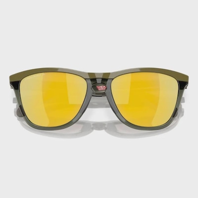 Óculos de Sol Oakley Unissex Frogskins Range Dark Brush Prizm 24k Polarized - Foto 5